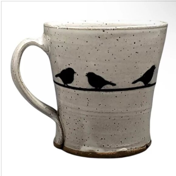 Red Bison Studio Pottery Mug THREE LITTLE BIRDS Wyoming Stoneware - Picture 1 of 6